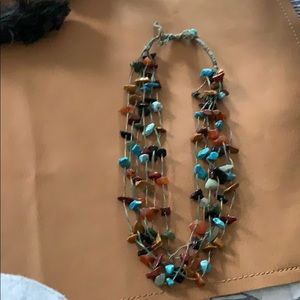 Turquoise and colored stone necklace